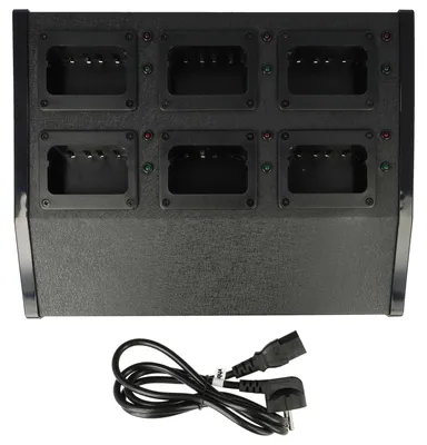 Produktbild von vhbw 6-fach Ladegerät kompatibel mit Bidatong BD-15-L für Funkgerät-Akkus - Ladestation, 8,4 V