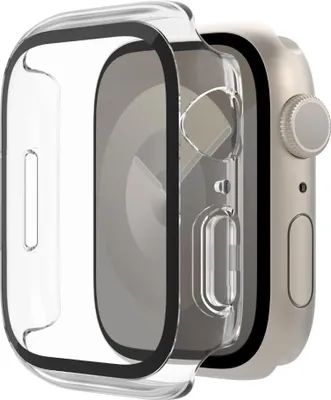 Imagen del producto de Pantalla Belkin Temp.Curve para Apple Watch 4-9/SE, compatible con modelos de 44/45 mm, color transparente