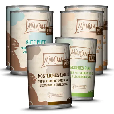 Produktbild von MjAMjAM 6x400g Mixpaket V Nassfutter für Katzen getreidefrei