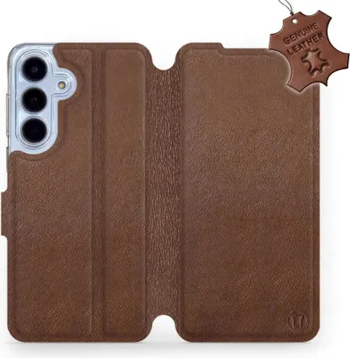 Produktbild von Echtleder Handyhülle für Galaxy S25 FE, Mobiwear Leather, Braun