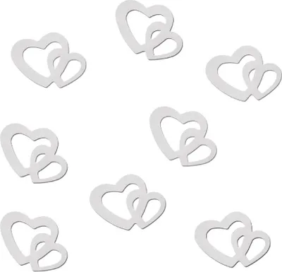 Produktbild von Oblique Unique Herz Konfetti Tischdeko Liebe Romantik Hochzeitsdeko - weiß