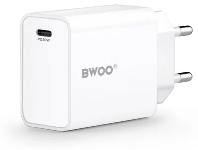 Zdjęcie produktu dla Bwoo Ładowarka Sieciowa 20W Cda226 Qc 1X Usb-C Biała