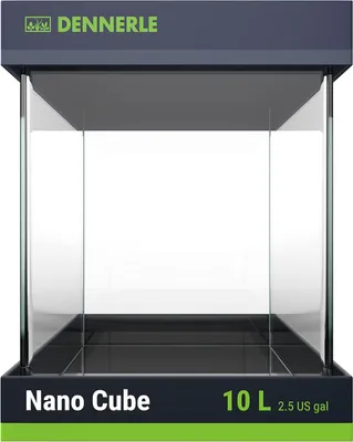 Produktbild von Aquarium DENNERLE Nano Cube 10 l mit schwarzer Rückwandfolie, Schaumstoffunterlage , Abdeckscheibe, Einsteigerbroschüre