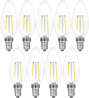 Produktbild von 9 x Müller-Licht LED Filament Leuchtmittel Kerze 3W = 25W E14 klar 250lm warmweiß 2700K 200° Ra>95