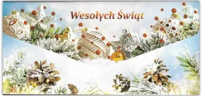 Zdjęcie produktu dla Karnet-koperta Wesołych Świąt - Trend