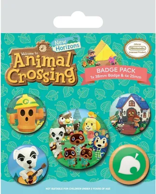 Immagine prodotto di Animal Crossing - Set di spille 5 pezzi - Metallo BS2786 (Taglia unica) (Multicolore)