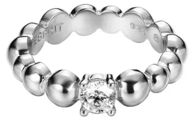 Produktbild von Esprit Damen Ring Silber Zirkonia Solo Pellet ESRG92321A1, Ringgröße:53 (16.8 mm Ø)