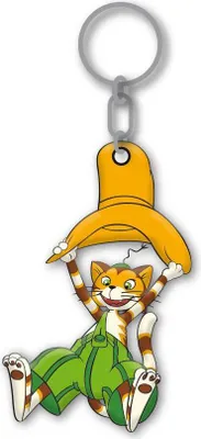 Obrázok produktu pre 3D-Schlüsselanhänger Pettersson und Findus mit Ring