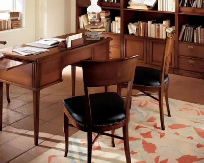 Produktbild von Esszimmer Stühle Luxus Sessel Stuhl Holz Braun Stühle Wohnzimmer Möbel Lehnstuhl