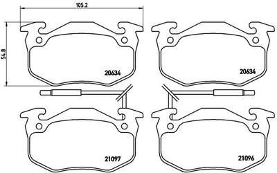Produktbild von Brembo Bremsbelagsatz, Scheibenbremse Vorderachse P 68 015