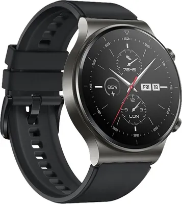 Produktbild von Silikonarmband für Huawei Watch GT 2, 3, 4, 2 Pro, 3 Pro, 4 Pro, GT 2e - Schwarz