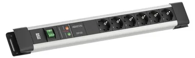 Zdjęcie produktu dla BACHMANN CONNECTUS 6xCEE7/3, 1xGVS 1xswitch 2.0m CEE7/7 Szary