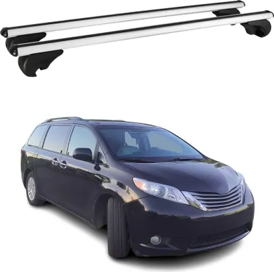 Produktbild von Dachträger Grundtäger für Toyota Sienna 2011-2020 75kg Aluminium Silber 2 tlg