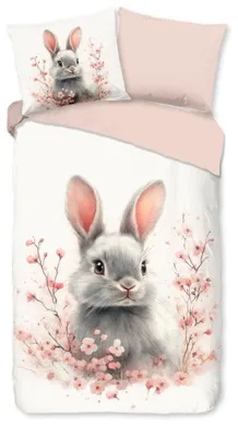 Productafbeelding van Good Morning Kinderdekbedovertrek "Fien" - Off-Wit - (140x220 cm) - 100% Katoen