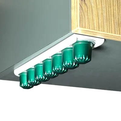 Produktbild von Kaffeekapselhalter selbstklebend - Weiß - Kapselhalter für Wand & Schrank