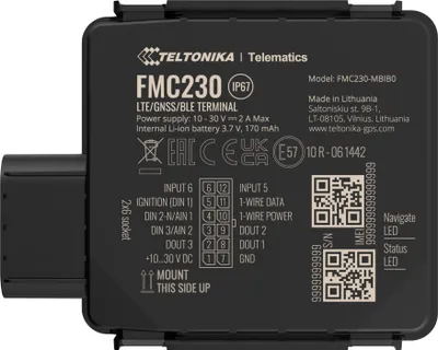 Obrázok produktu pre Teltonika FMC230 Vodotesný univerzálny GPS tracker LTE CAT 1 Black