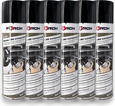 Produktbild von 6x Förch Schutzwachs L259 Unterbodenschutz Transparent Korrosionsschutz 500ml