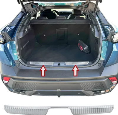 Obrázek produktu pro Ochrana nárazníku z nerezové oceli uvnitř matná vhodná pro Peugeot 408 | BJ od 2022&gt