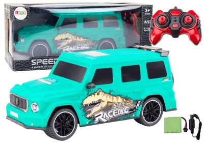 Image de Voiture télécommandée RC avec dinosaure, échelle 1:10, vert