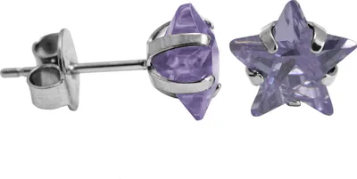 Produktbild von Ohrstecker Chirurgenstahl mit Stern in verschiedenen Farben und Größen Größe - 3 mm Farbe - Helllila