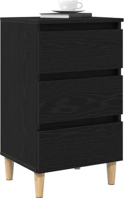 Immagine prodotto di vidaXL Comodino look rovere nero 40 x 35 x 69 cm materiale a base di legno
