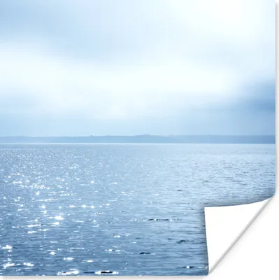 Produktbild von MuchoWow® Poster Sommer - Meer - Berge 100x100 cm - Babyzimmer