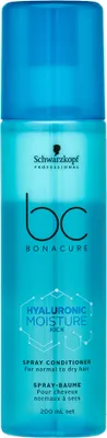 Produktbild von Schwarzkopf Professional BC Bonacure Hyaluronic Moisture Kick Spray Conditioner Conditoner ohne Spülung für normales bis trockenes Haar 200 ml
