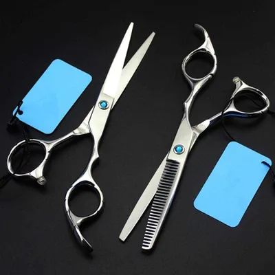 Obrázek produktu pro Profesionální 6 palců sada nůžek do kadeřnického salonu pro stříhání vlasů, barber, kadeřnické nůžky, nůžky na prořezávání