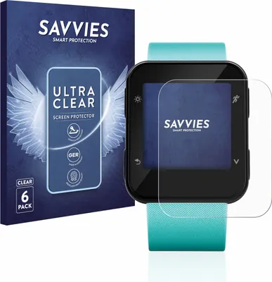Produktbild von 6x Für Garmin Forerunner 35 / 30 Schutzfolie Savvies Displayschutz Display Schutz Folie Klar Transparent