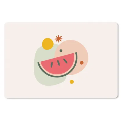 Produktbild von MuchoWow® Mauspad Mousepad Wassermelone - Obst - Pastell 27x18 cm - Mousepads - Maus Mat - Pad - Mausunterlage - Büroartikel - Desk Matten