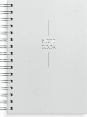 Produktbild von Burde Notizbuch A5, hellblau, 300 Seiten liniert, spiralgebunden, Kartoneinband