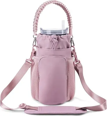 Produktbild von INF Tragbare Wasserflaschentasche aus Nylon, 21x15x11cm, für Outdoor Aktivitäten Rosa