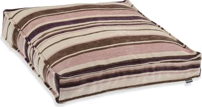 Produktbild von H.O.C.K. Bobetta Bodenkissen mit Biese 60x60x10cm Streifen col. 05 rose / lila / brown