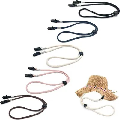 Image de Jugulaires réglables pour chapeaux, lot de 5, noir, marron, bleu