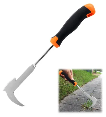 Zdjęcie produktu dla Ręczny motyczka ze stali nierdzewnej, o długości 34 cm, do usuwania chwastów i mchu