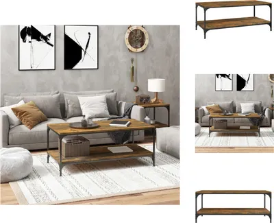 Produktbild von vidaXL Couchtisch Räuchereiche 100x50x40 cm Holzwerkstoff -  Couchtische