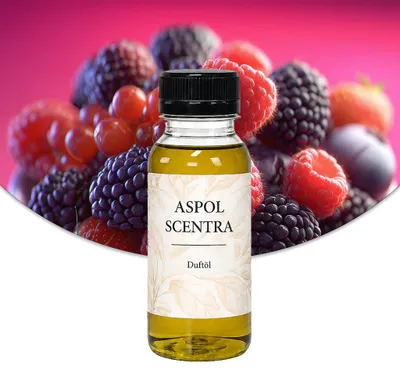Produktbild von Aspol Scentra Beerenzauber UFIREADY Duftöl für Kerzen und Diffusoren 100 ml, KI-generiertes Bild