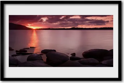 Produktbild von Bild 60x40 MDF-Rahmen Wandkunst Seesteinen Landschaft