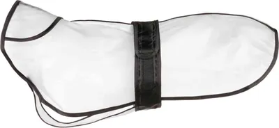 Produktbild von TRIXIE Hunderegenmantel Tarbes - transparent/schwarze Paspeln