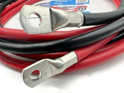 Immagine prodotto di Set cavi batteria da 35 mm² e 300 cm in rame con terminali ad anello M8, rosso e nero