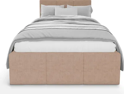Produktbild von Muralo POLSTERBETT für Schlafzimmer Polsterbett mit Bettkasten und Gasdruckfeder Bett mit Polsterkopfteil Einzelbett 90x200 Bett mit Stauraum Beige