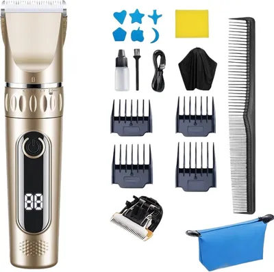 Image de INF Tondeuse à Cheveux Électrique Or avec Lame de Rechange - Kit Maison