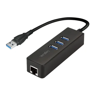 Immagine prodotto di Adattatore LogiLink da USB 3.0 a Gigabit Ethernet, nero