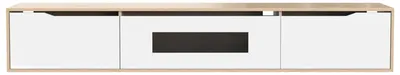 Produktbild von TV-Schrank A - TV-Lowboard - Modern Hochglanz - LED-Beleuchtung mit Farbwechsel - Mit Stauraum - 180×30×35 cm - Tragkraft 60 kg