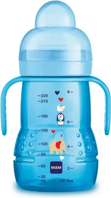Image de Biberon MAM 220 ml, pour l'eau et le lait pour les nouveau-nés à partir de 4 mois