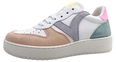 Image de Victoria - Chaussures à lacets, baskets basses, style sportif, couleur blanche, pour le quotidien