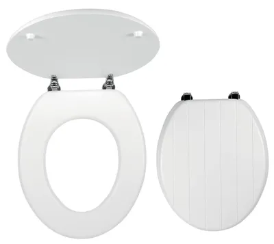 Obrázek produktu pro WC/PROVENCE WC sedátko, MDF bílá, panty kov-chrom