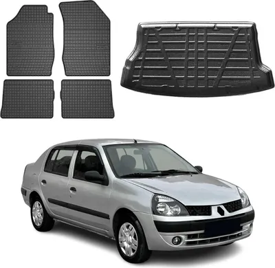 Image de Tapis & bac de coffre Set pour Renault Clio bicorps 1999-2006 Caoutchouc 5x