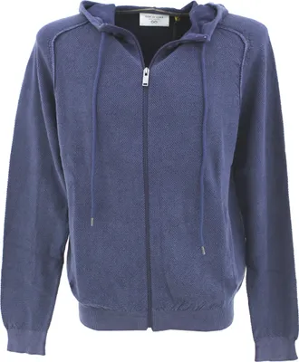 Produktbild von 33193 Lerros, New in Town, Herren Hoodiejacke Strickjacke Kapuzenjacke, feiner Jaquardstrick, saphirblau , M