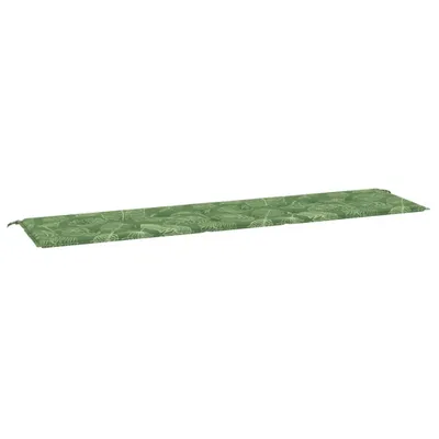 Zdjęcie produktu dla vidaXL Poduszka na ławkę ogrodową wzór liści 200x50x4 cm tkanina